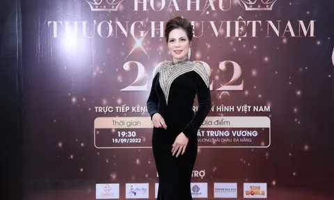 NTK Thân Hoàng Bích Thủy tài trợ trang phục công sở cho chung kết cuộc thi Hoa hậu Thương hiệu Việt Nam 2022