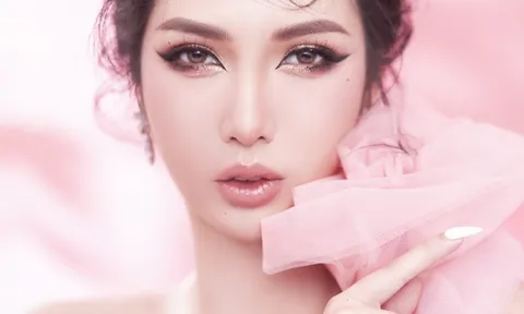 Hoa hậu Khương Phương Anh tựa "nàng thơ" với sắc hồng trong bộ ảnh mới