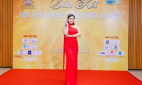 Hoa hậu thiện nguyện Nguyễn Thị Thùy Dung lộng lẫy làm giám khảo đêm bán kết Hoa hậu Doanh nhân Thời đại 2023