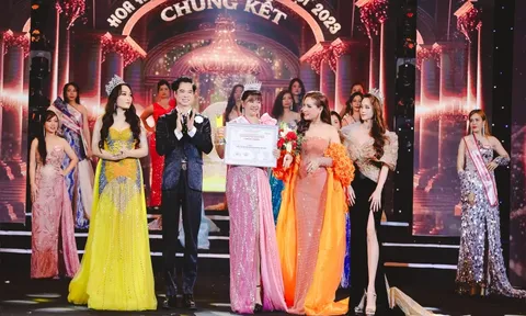 Nữ doanh nhân Hà Nội Lê Thị Bình đăng quang danh vị Á hậu 3 Hoa hậu Doanh nhân Đất Việt 2023