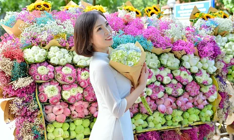 Á hậu Lê Thị Khánh Vân khoe nhan sắc rạng ngời trong tà áo dài truyền thống giữa trời thu Hà Nội