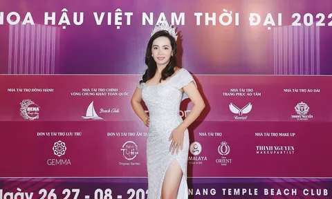 Á hoàng Lâm Thị Minh Tâm xuất hiện lộng lẫy tại đêm Chung khảo Hoa hậu Việt Nam Thời đại 2022