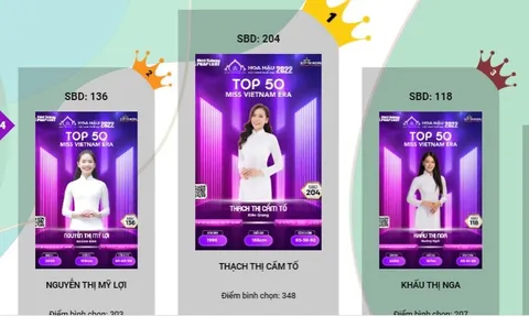 BXH “Người đẹp được yêu thích nhất” Hoa hậu Việt Nam Thời đại 2022 chính thức mở cổng bình chọn