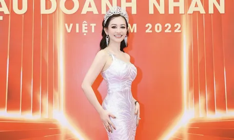 Hậu đăng quang, Á hậu Trương Lê Mai Trang xuất hiện rạng rỡ tại buổi họp báo Hoa hậu Doanh nhân Châu Á Việt Nam 2022