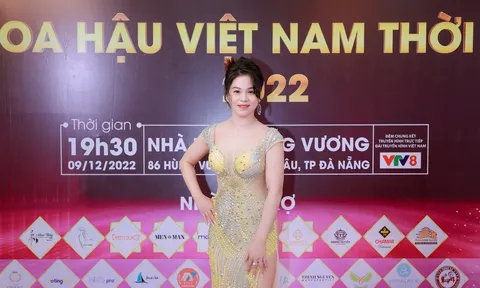 Người đẹp trí tuệ Lê Thị Mai Anh rạng rỡ, xinh đẹp dự chung kết Hoa hậu Việt Nam Thời đại 2022