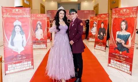 NTK Tommy Nguyễn cùng Hoa hậu Lý Kim Ngân xuất hiện với phong cách thời trang nổi bật tại họp báo Hoa hậu Doanh nhân Việt Nam 2023