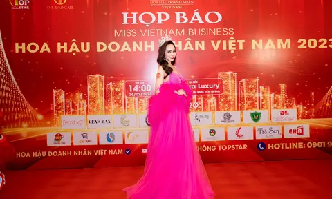 Họp báo Hoa hậu Doanh nhân Việt Nam 2023: Á hậu Hồng Thắm đẹp không kém thí sinh