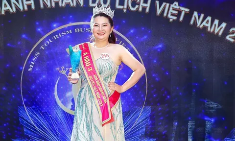 Doanh nhân Trần Thị Thái Hòa trở thành Á hậu 3 Hoa hậu Doanh nhân Du lịch Việt Nam 2023