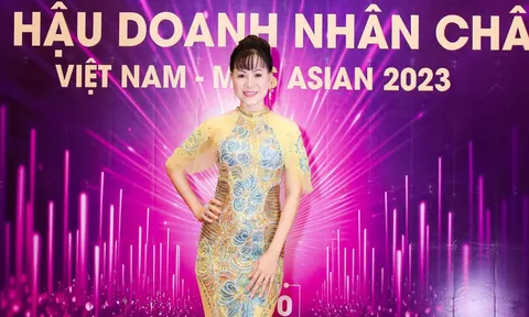 Hoa hậu Võ Thu Sương khoe vóc dáng quyến rũ tại thảm đỏ bán kết Hoa hậu Doanh nhân Châu Á Việt Nam 2023